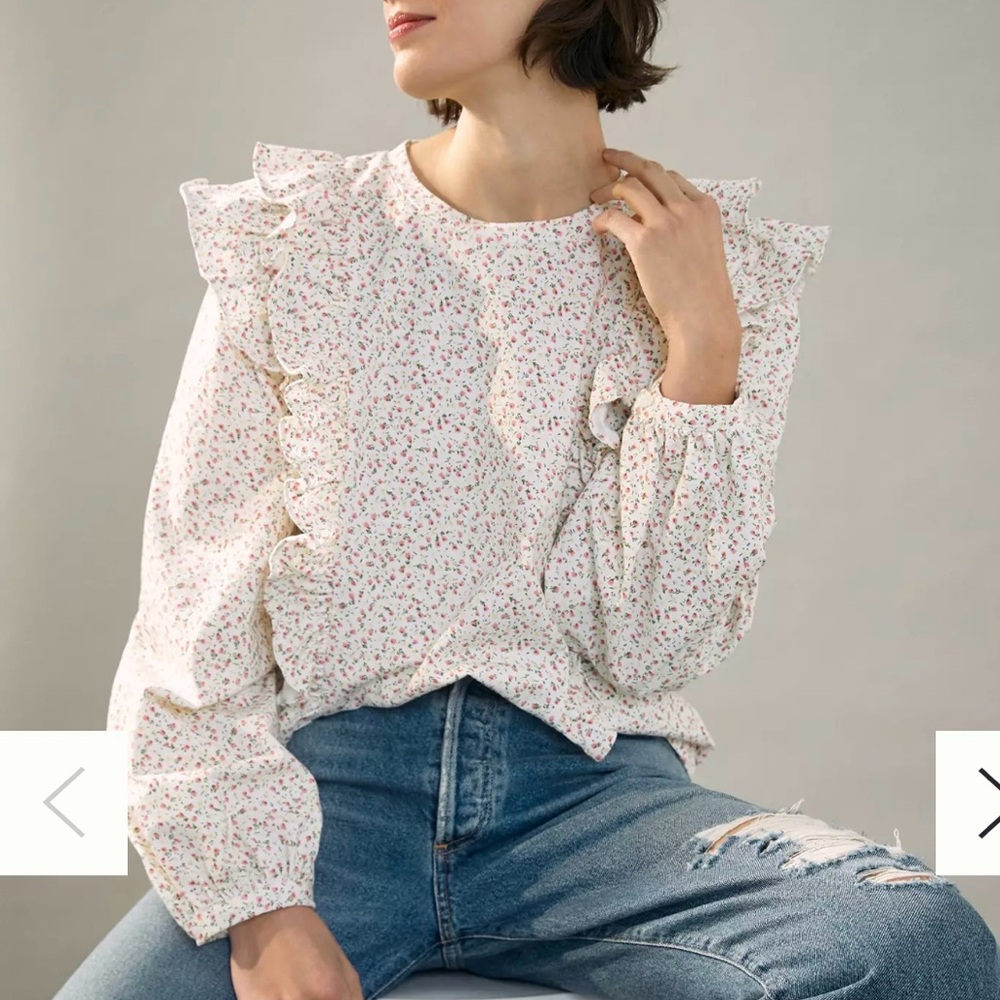 Floral Ruffle Top